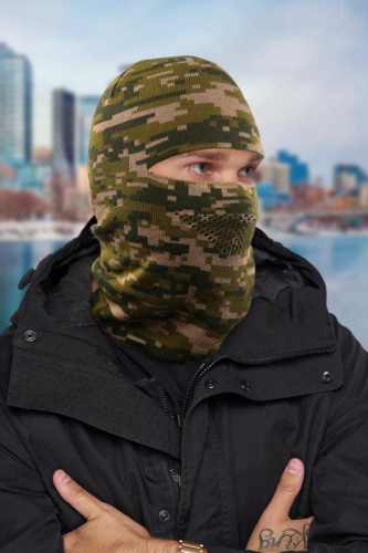 Балаклава «Пиксель II» ⇒ цвет оливковый
